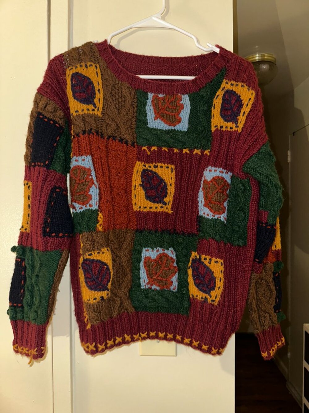 Autumnal Leaves Chunky Sweater